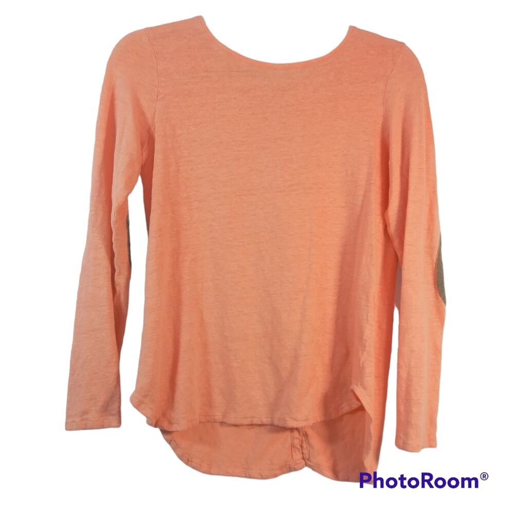 Massimo Dutti Orange Top Elbow Patches Size S